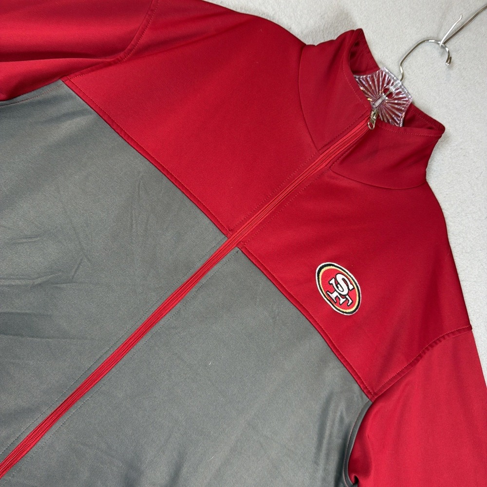 NFL Team Apparel San Francisco 49ers NFL Full Zip Jacket Red/Gray Size XLT
